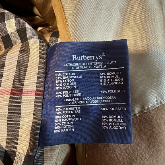 Vintage Burberrys’ of London Tan Trench Coat. LG Removable wool liner. LIKE NEW! - Picture 5 of 8